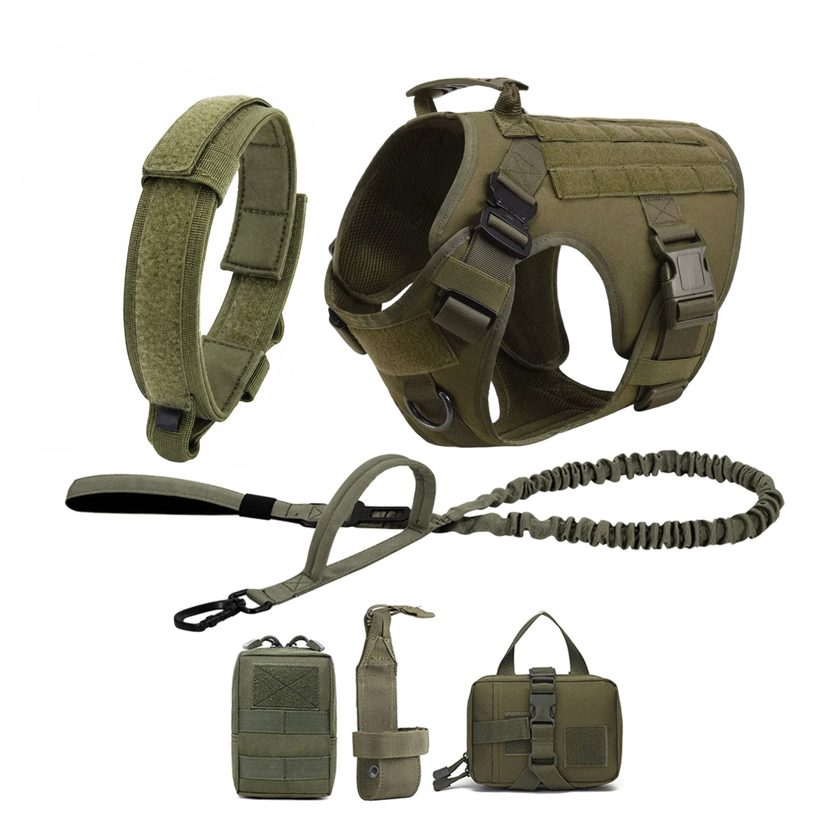 Petravel Tactical Dog Harness Padded Quick Release Molle Vest