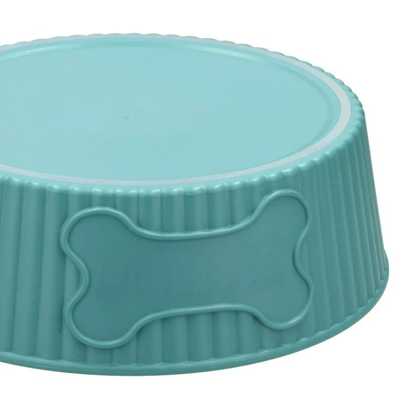 Durable Round Plastic Pet Bowl For Dogs Water And Food