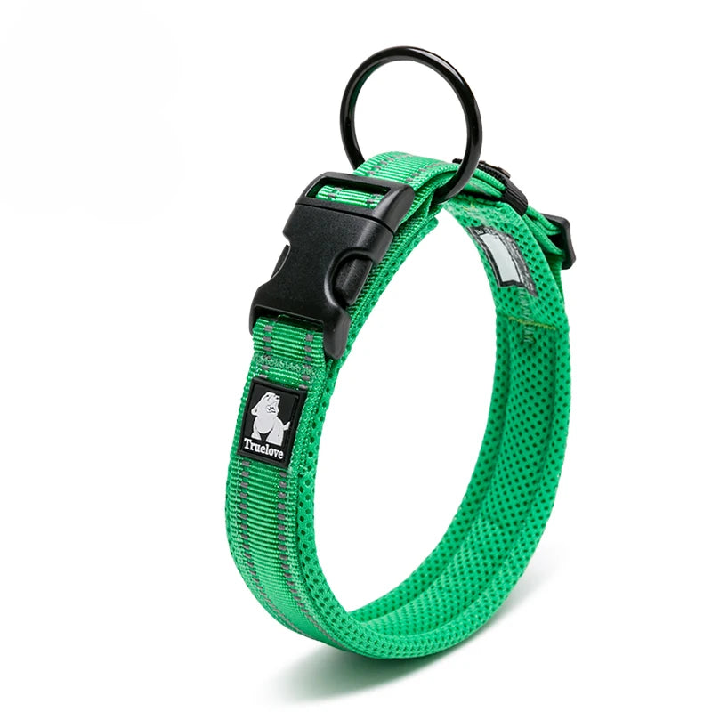 Winhyepet Padded Nylon Dog Collar With Comfortable Reflective Buckle