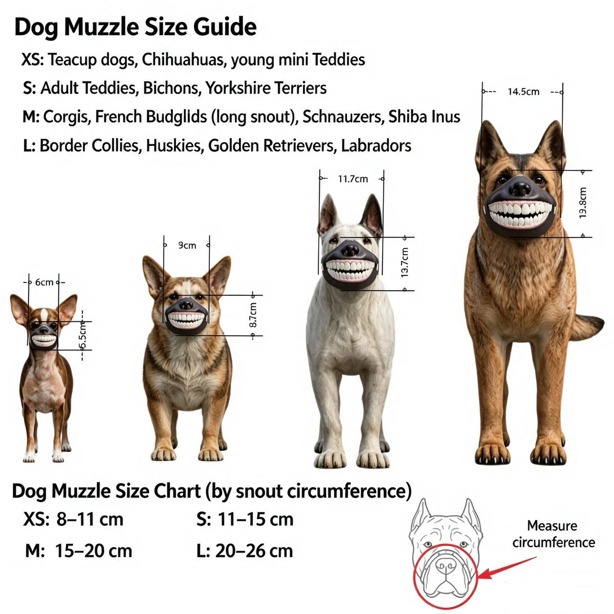 Happy Smile Dog Muzzle Novelty Pet Party Costume Accessory