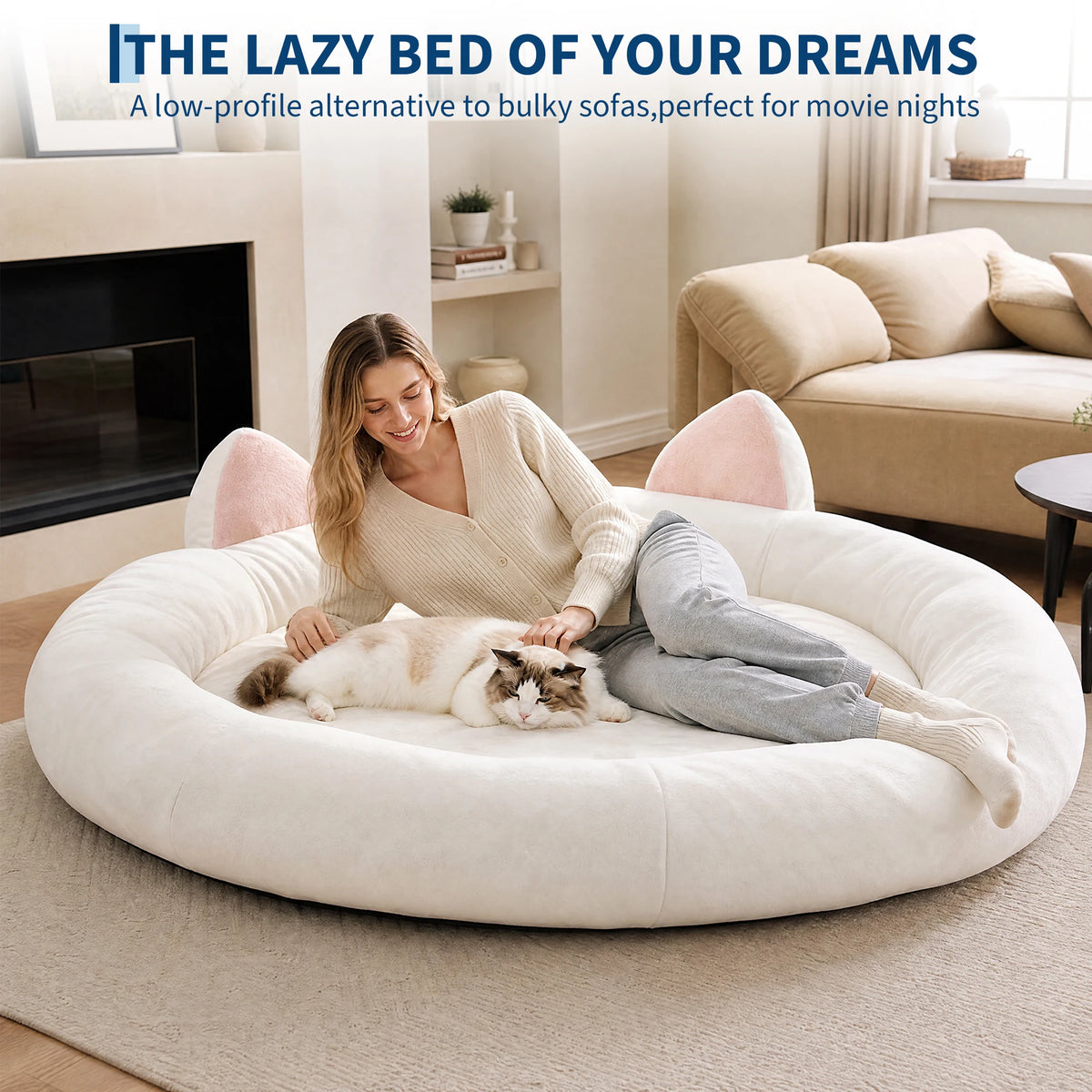 Orthopedic Memory Foam Dog Bed With Elevated Bolster Support