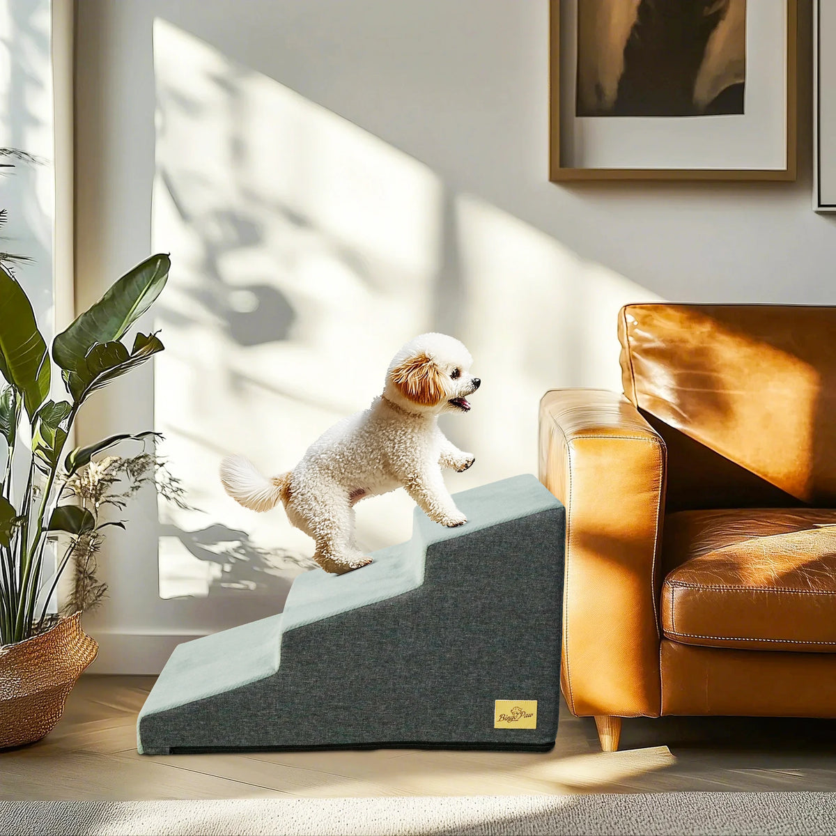 Safe High Density Foam Dog Stairs With Non Slip Cover