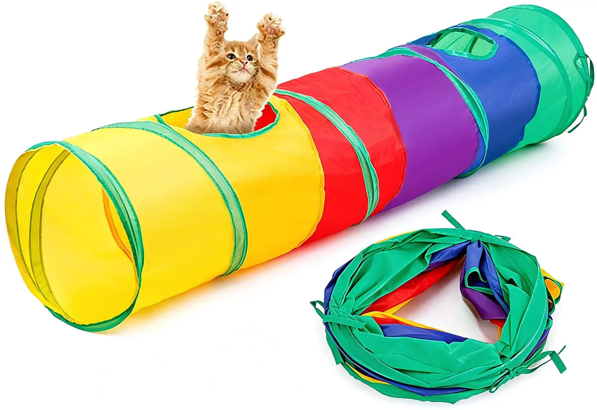 Foldable Cloth Cat Tunnel Toy For Indoor Pets And Kittens