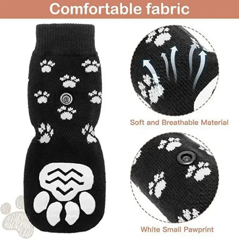 Soft Anti Slip Cotton Dog Socks For Indoor Paw Protection