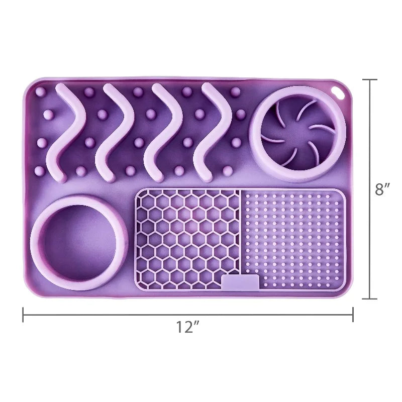 Silicone Slow Feeder Pet Mat With Divided Compartments