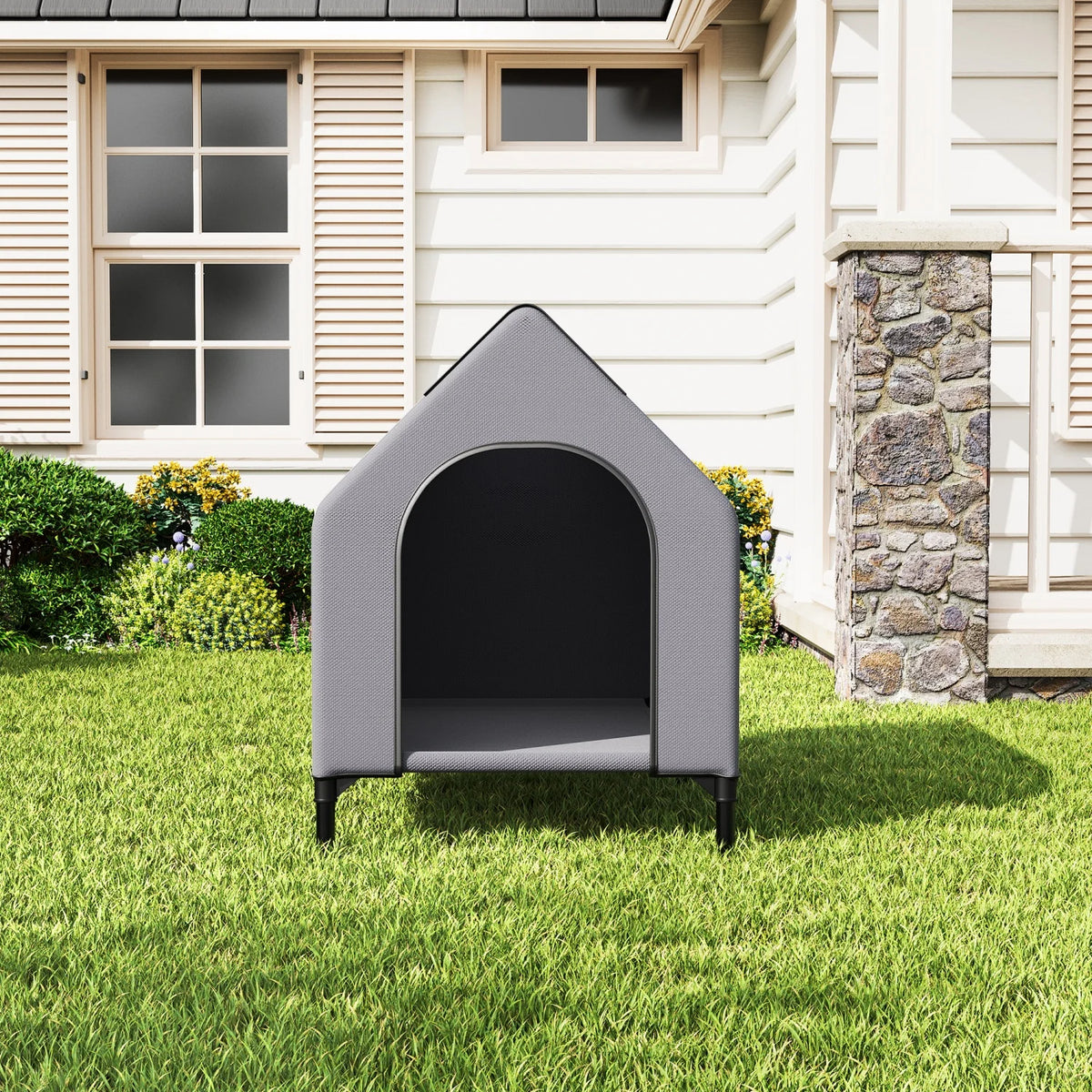 HiMISS Weatherproof Elevated Dog House For Outdoor Indoor