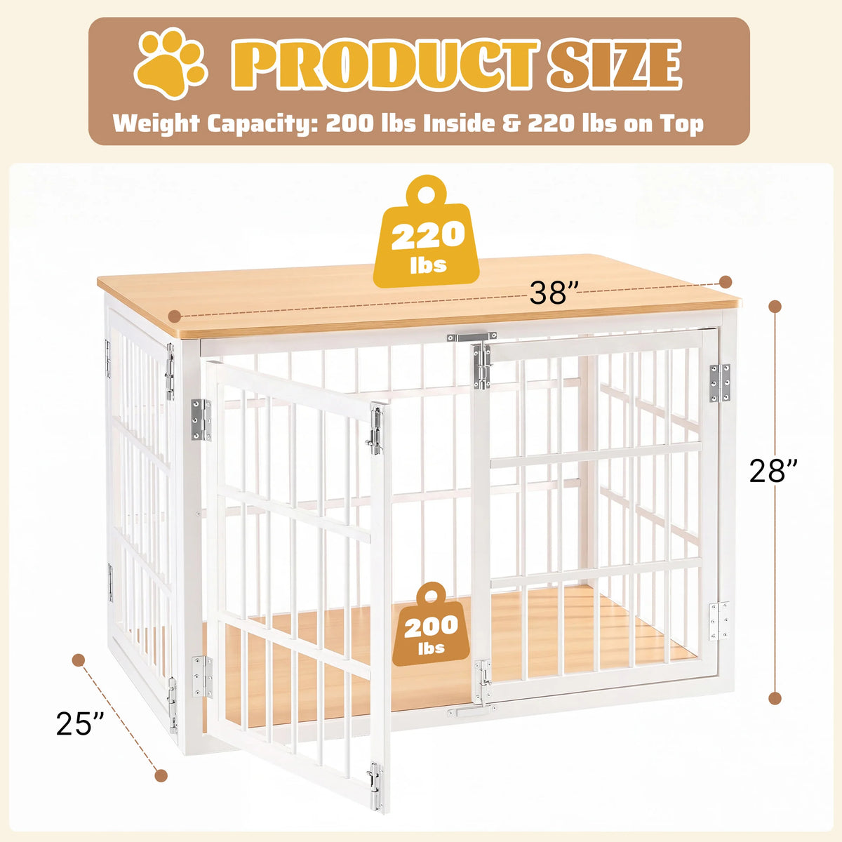 JHK Heavy Duty Double Lock Dog Kennel With Iron Frame