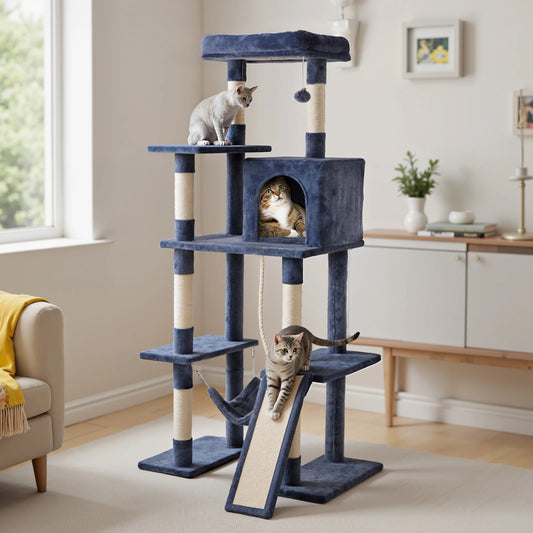 Jhk Multi Level Cat Tree With Sturdy Sisal Scratching Posts