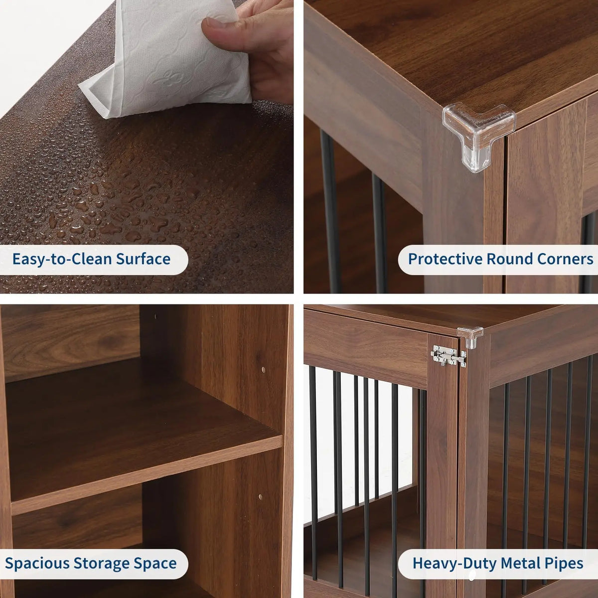 Wooden Dog Crate Furniture Nightstand For Small Pets