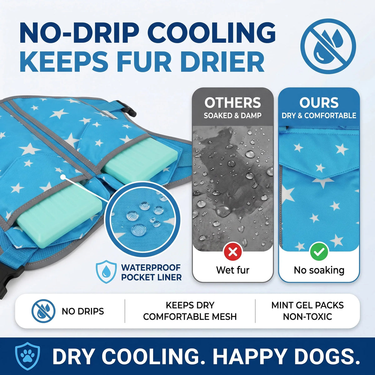 Pet Dog Cooling Vest Harness Jacket For Outdoor Walking