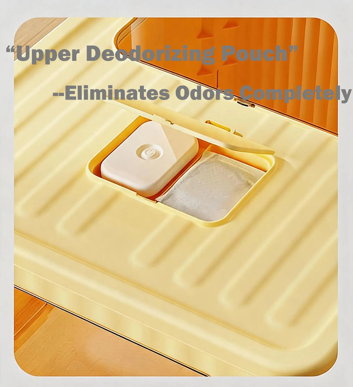 Gaomon Covered Cat Litter Box With Odor Control Slide Tray