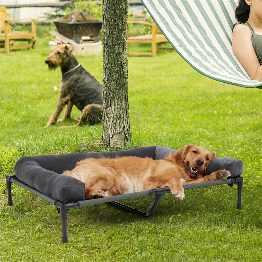 BINGOPAW Elevated Pet Cot With Breathable Cooling Mesh Top