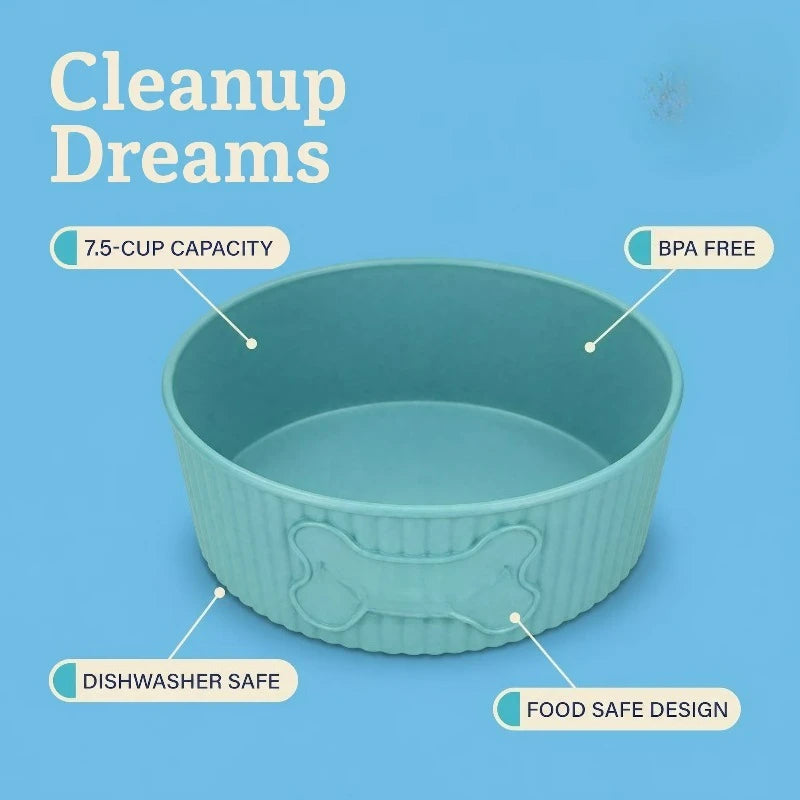 Durable Round Plastic Pet Bowl For Dogs Water And Food