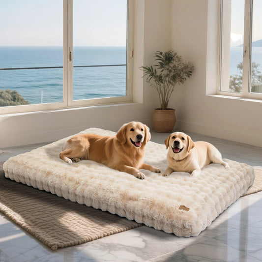 Bingopaw Ultra Soft Plush Dog Bed With Thick Comfort Foam