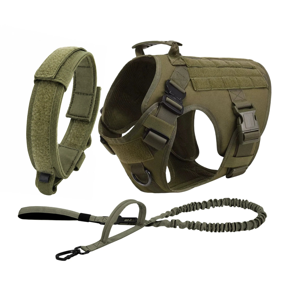 Petravel Tactical Dog Harness Padded Quick Release Molle Vest