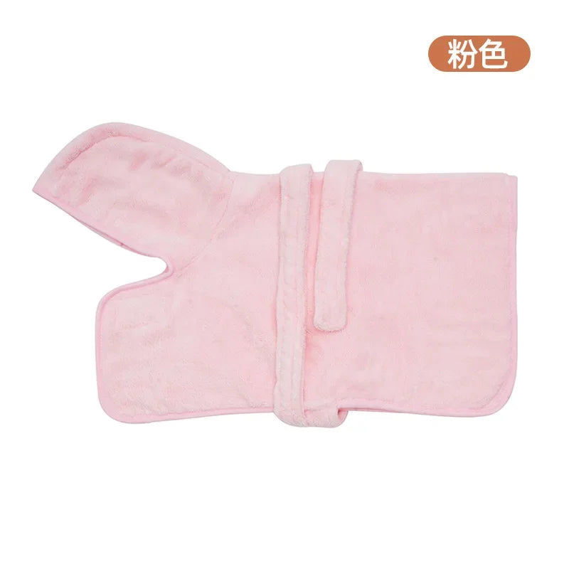 Premium Cotton Dog Bathrobe Absorbent Towel Wrap Design For Pets