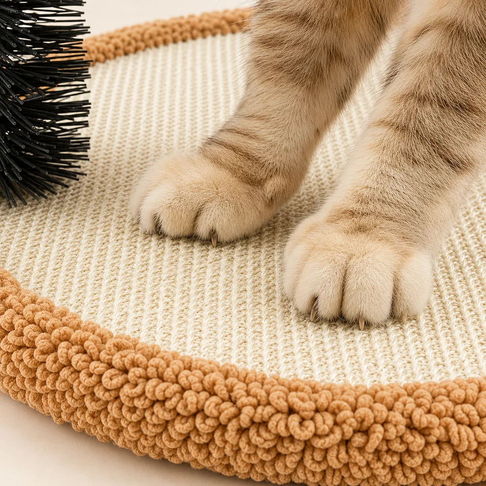 Cat Self Groomer Arch With Sisal Scratching Base And Brush