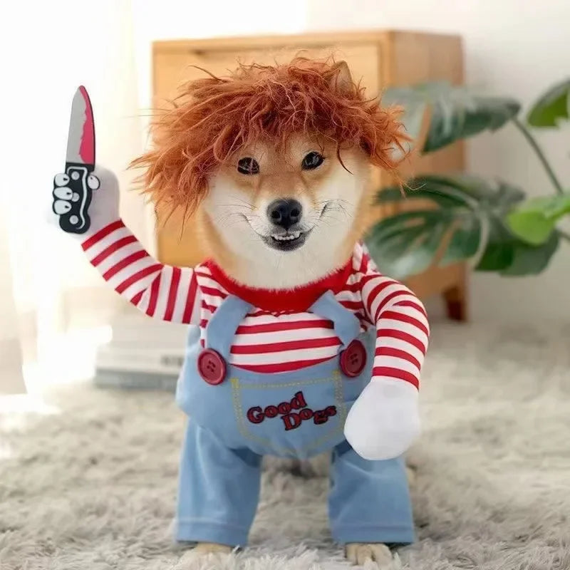 Chucky Inspired Halloween Pet Costume For Dogs And Cats