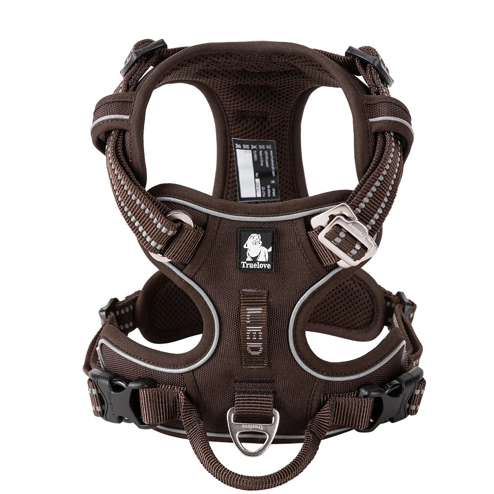 TrueLove Adjustable Reflective No Pull Dog Harness For Pets