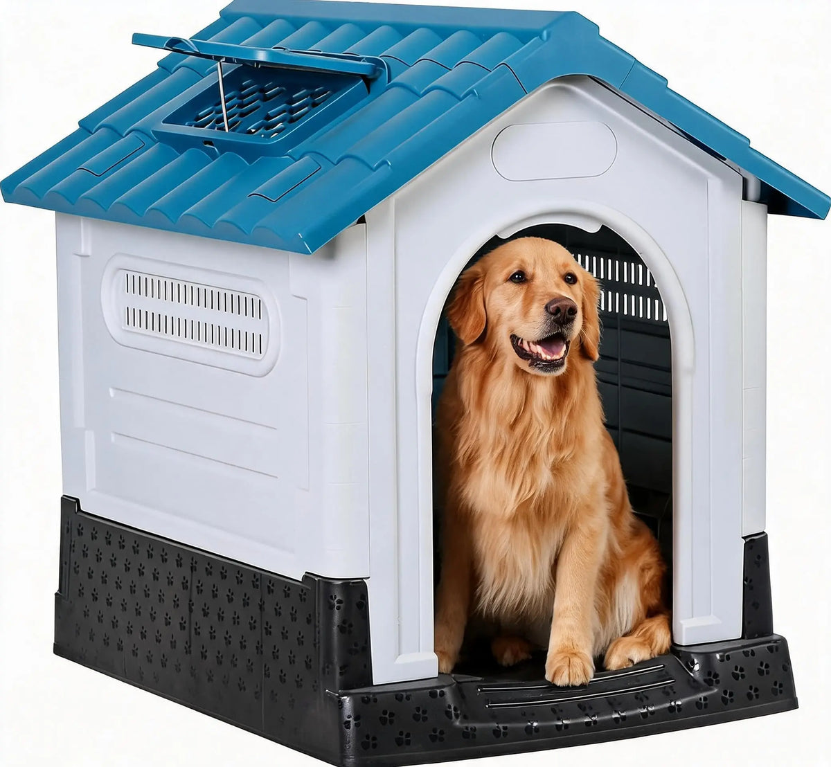 Twister Waterproof Two Door Elevated Pet House For Dogs
