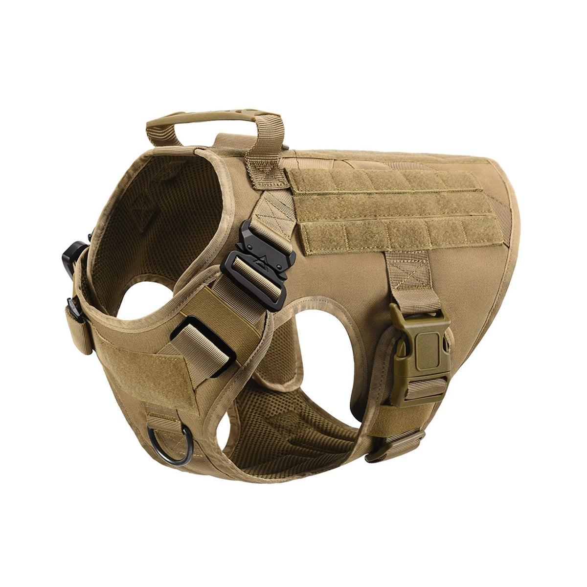 Petravel Tactical Dog Harness Padded Quick Release Molle Vest