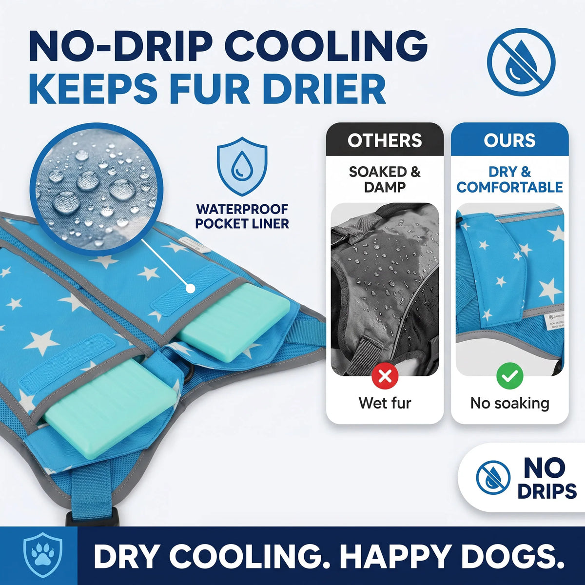 Pet Dog Cooling Vest Harness Jacket For Outdoor Walking