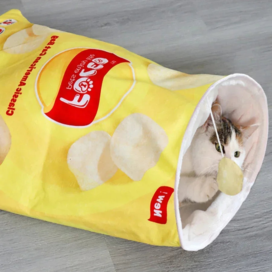 Collapsible Interactive Cat Tunnel With Plush Ball Toy