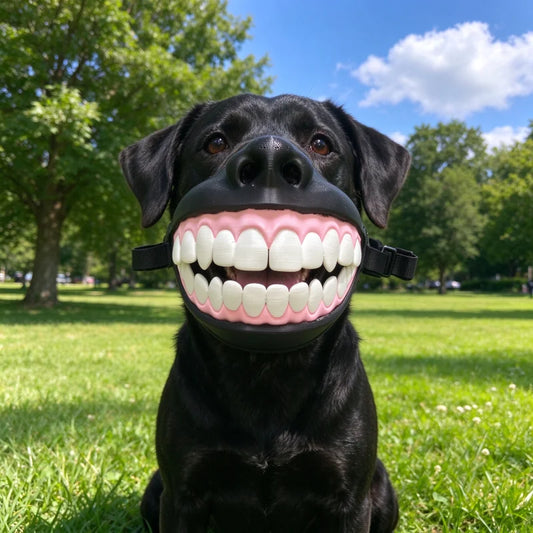 Happy Smile Dog Muzzle Novelty Pet Party Costume Accessory