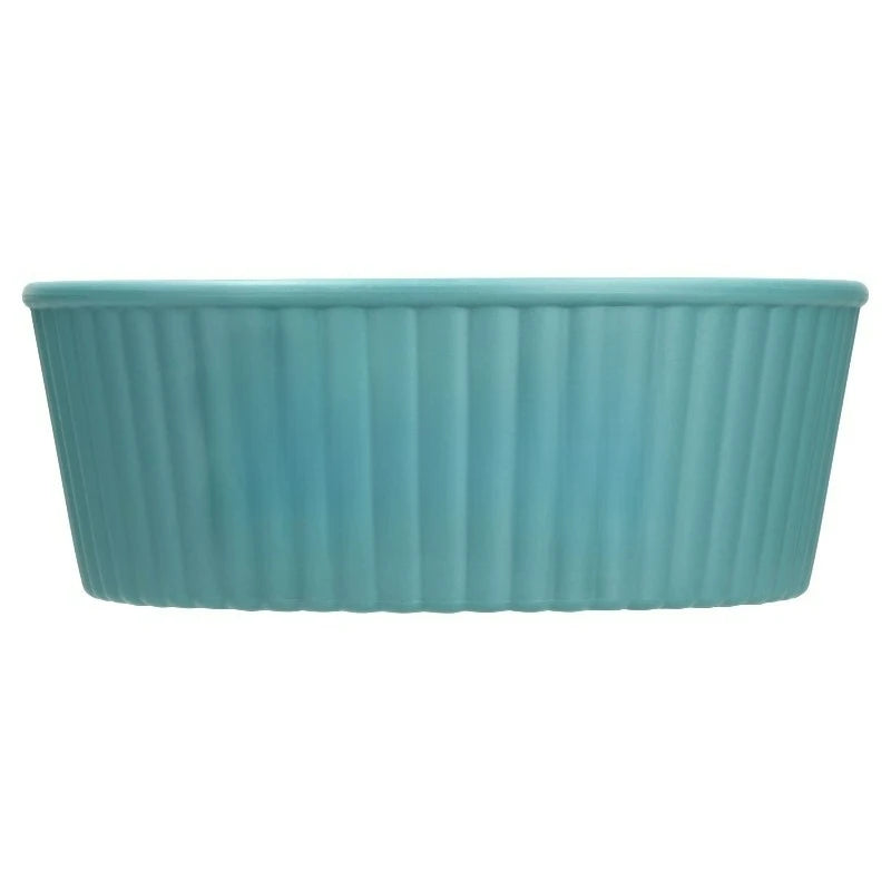 Playful Embossed Woof Bone Design Plastic Round Pet Bowl