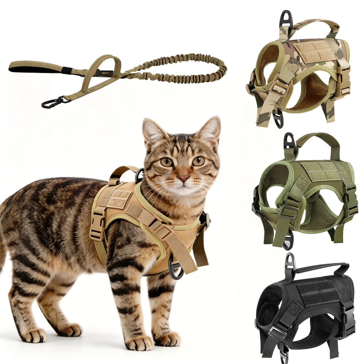 Petavel Adjustable Cat Harness And Leash Set With Secure Handle