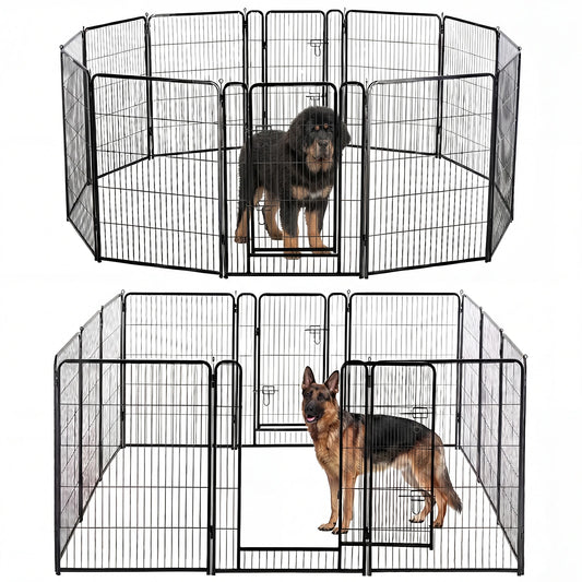 JHK Metal Foldable Pet Playpen For Yard And Outdoor Use