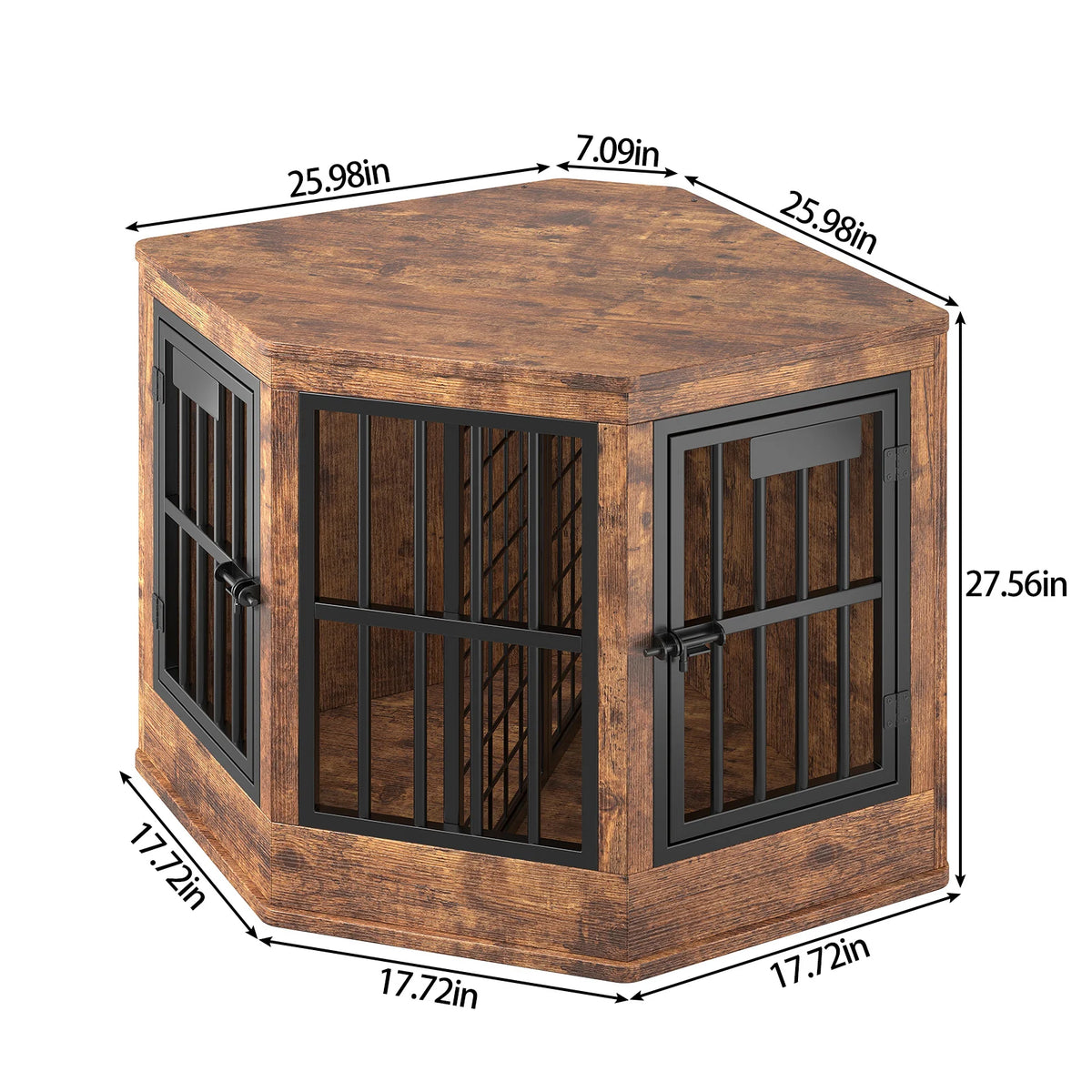 Decorative Wooden Corner Pet Crate Console Table Furniture