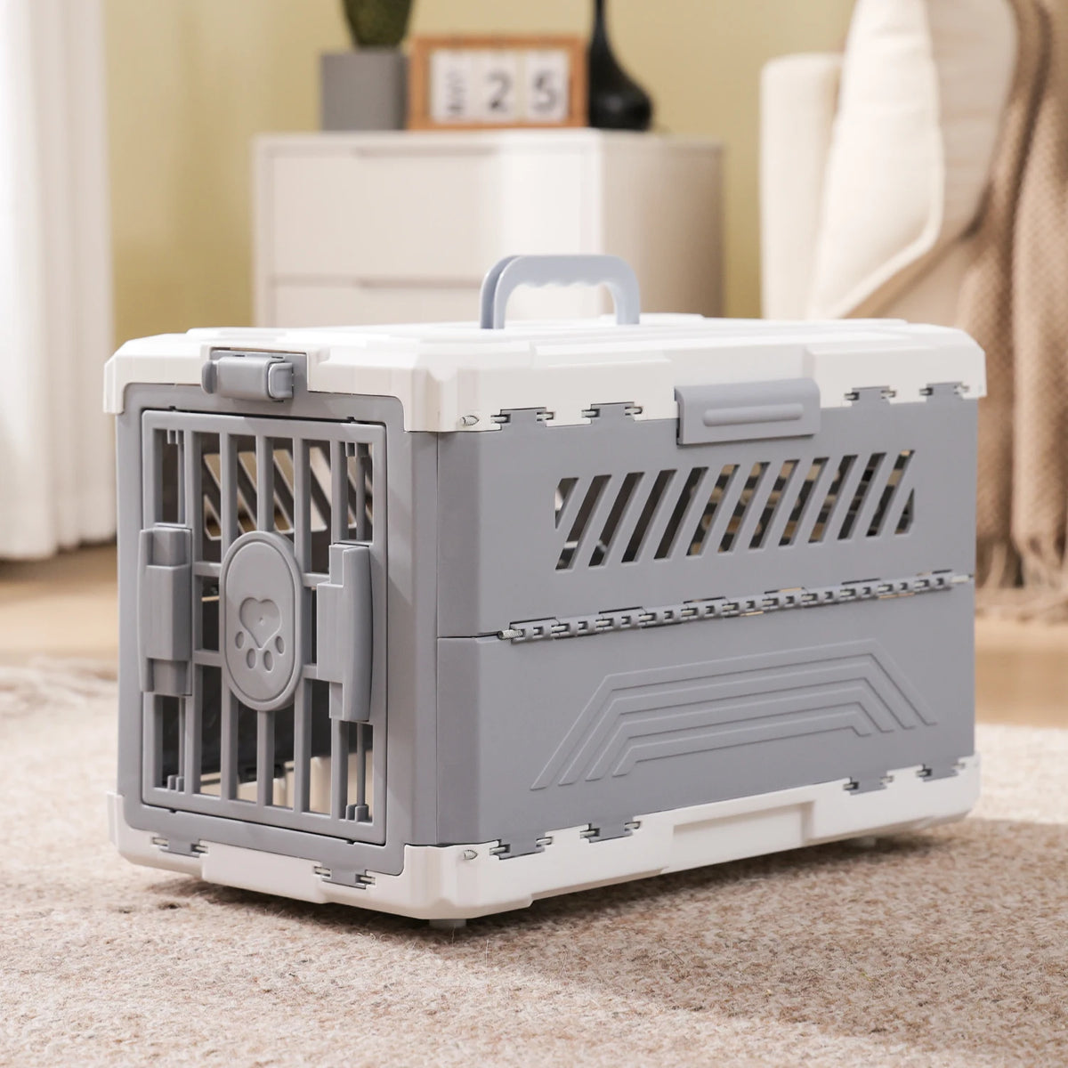 PAWZ Road Foldable Pet Travel Crate With Secure Lock Door