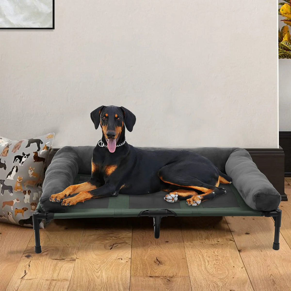 Bingopaw Elevated Pet Dog Bed With Breathable Mesh Cooling Design