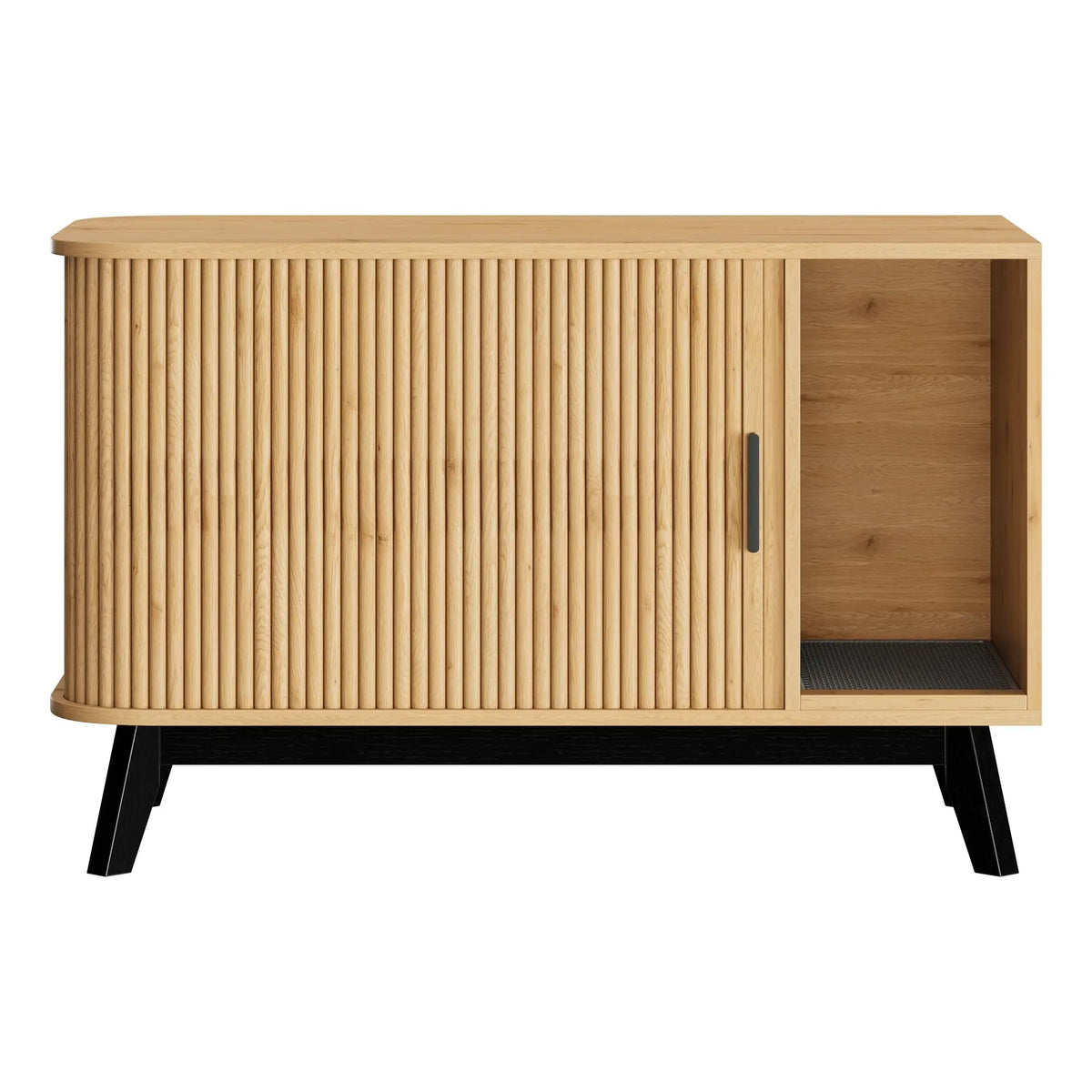 Hidden Litter Box Enclosure Furniture with Sliding Door
